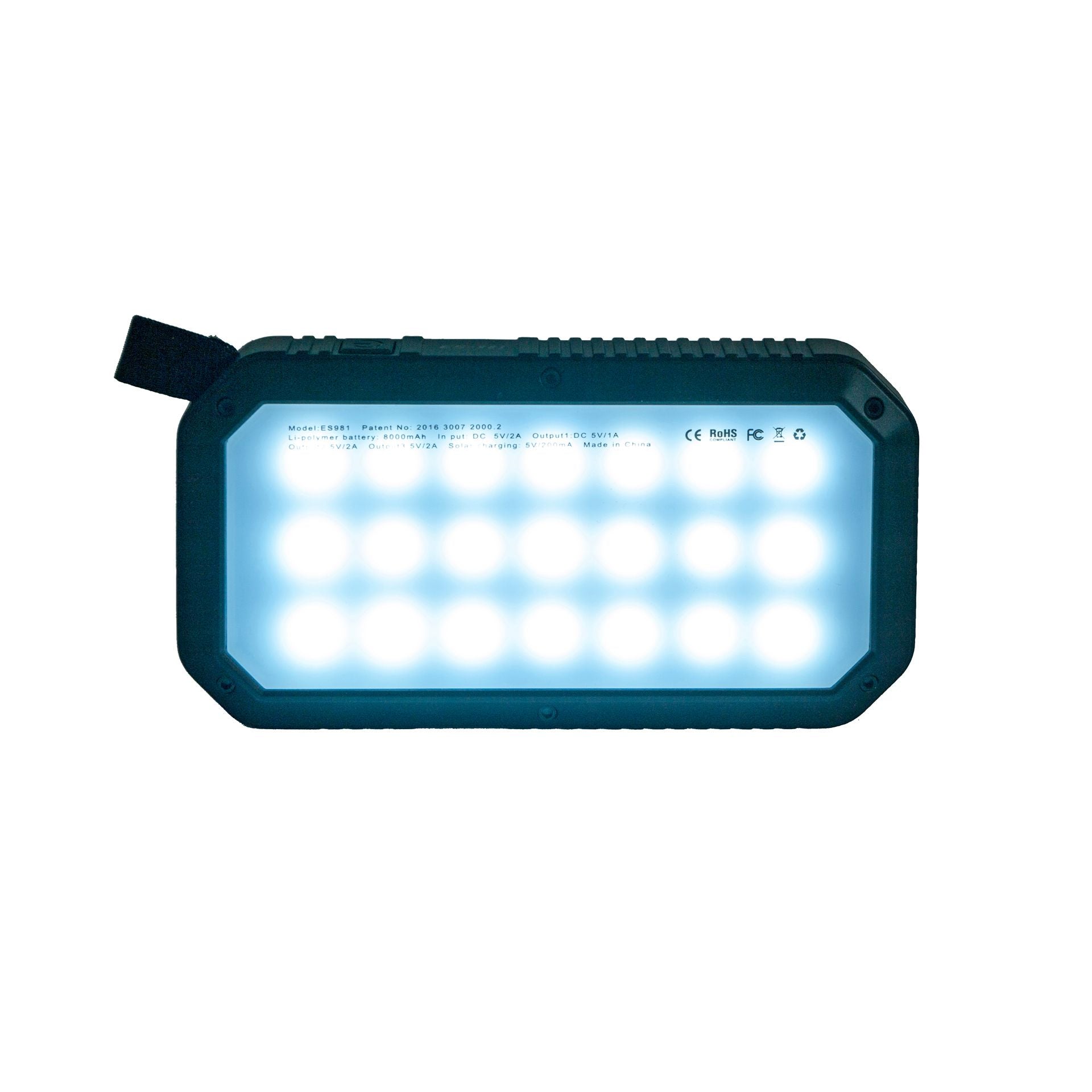 BasicNature Powerbank 8 8000 mAh – Kompakti varavirtalähde LED-valolla ja aurinkolatauksella