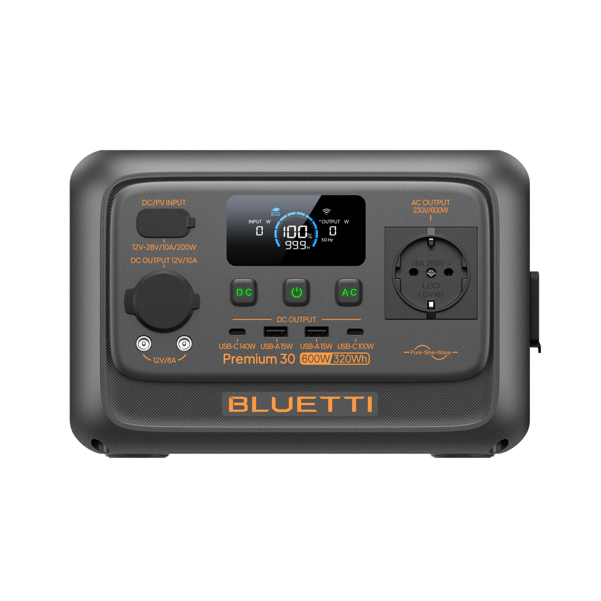 BLUETTI Premium 30 V2 – 320 Wh kannettava virta-asema