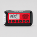 Midland ER100 hätäradio – virtapankki, aurinko ja dynamo