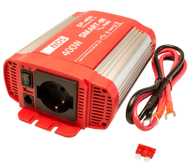 NDS Smart-IN Pure 400W invertteri – 12V, puhdas siniaalto, USB, 1000W huippu