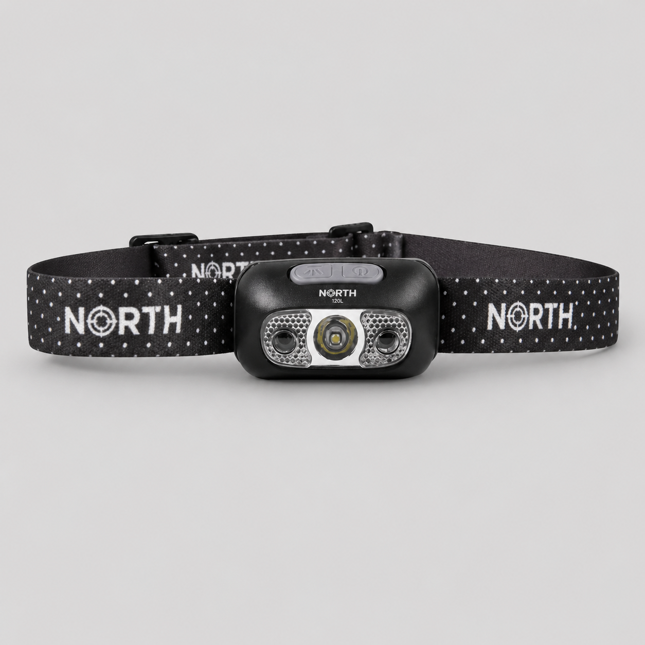NORTH Otsalamppu 120 lm – liikesensori, USB-C ladattava, 65 m kantama