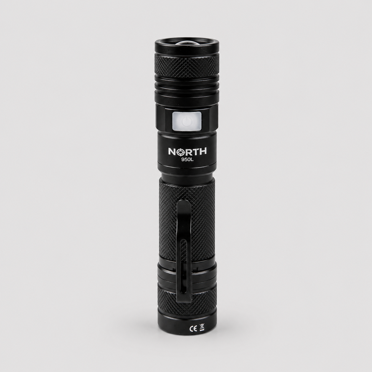 NORTH Taskulamppu 950 lm – zoom, 200 m kantama, USB-C ladattava, 5 valotilaa