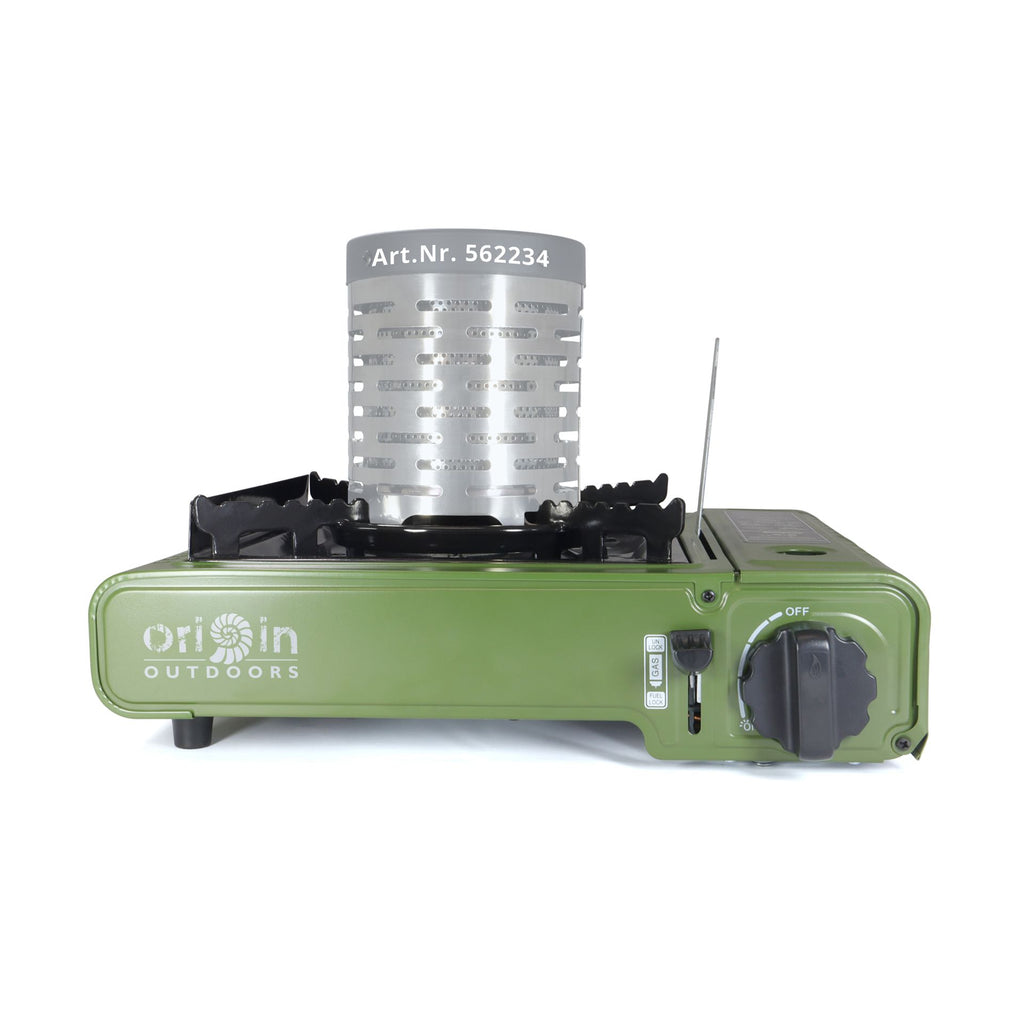 Origin Outdoors CookHeat kaasukeitin 1800W – kompakti retkikeitin piezo-sytytyksellä