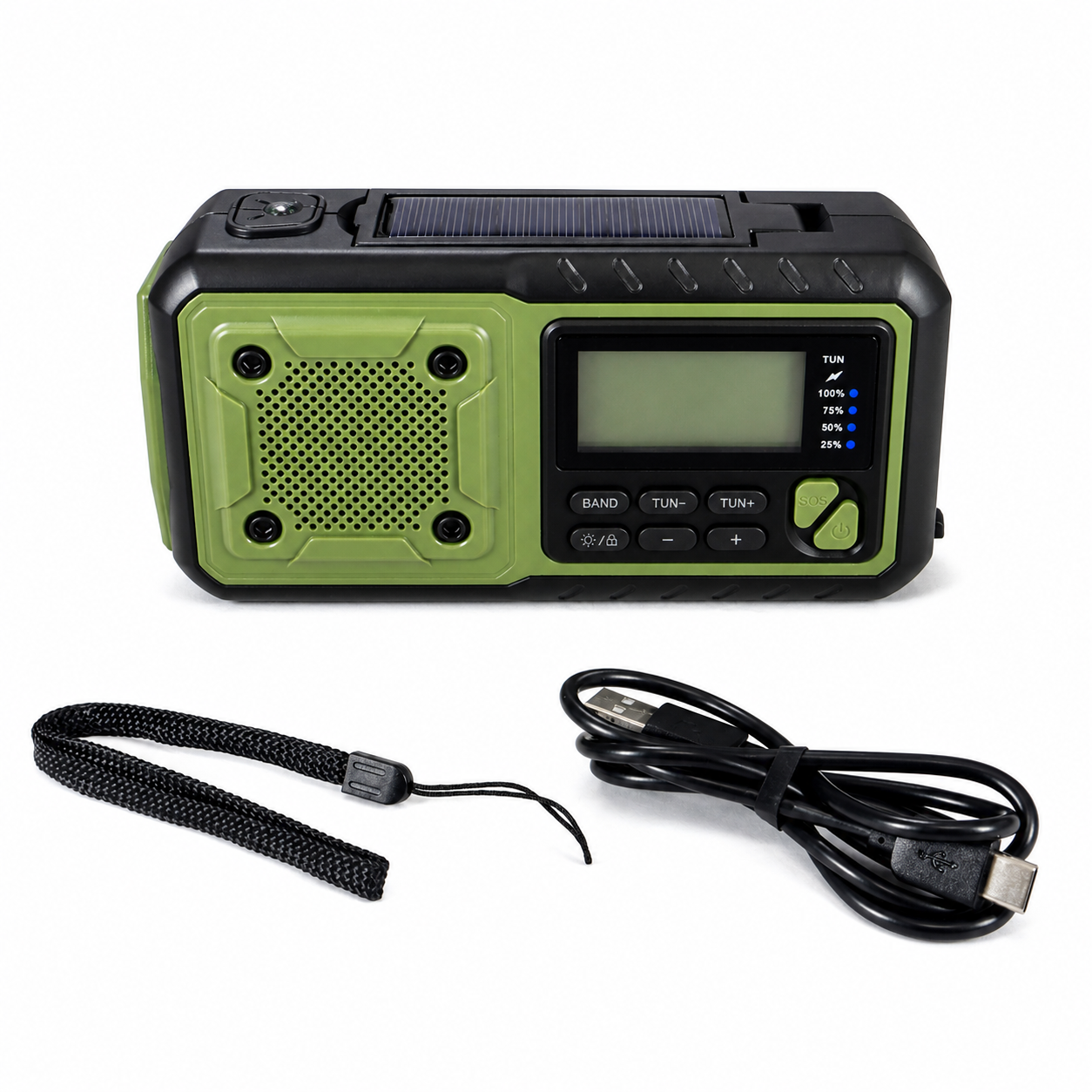 Origin Outdoors Crank Radio "Multi" – Hätäradio, varavirtalähde ja taskulamppu