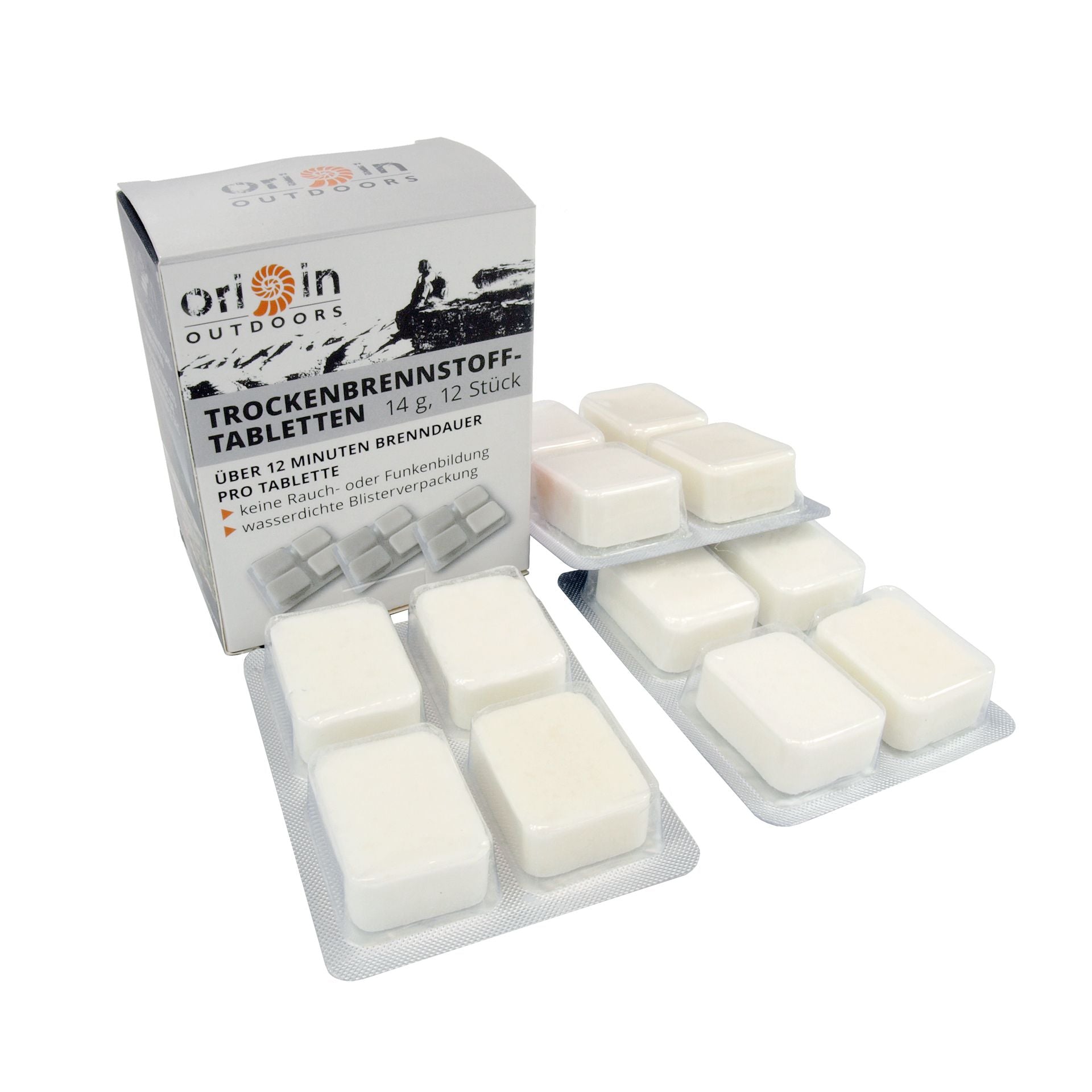 Origin Outdoors Solid Fuel Tablets 12 kpl – kuiva polttoaine retkikeittimiin ja sytytykseen