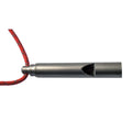 Vargo Titanium Emergency Whistle hätäpilli – 2,8 g, titaani, heijastava naru