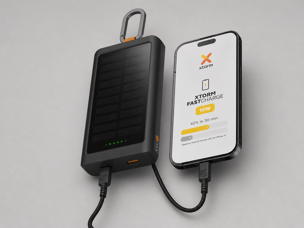 Xtorm Go2 varavirtalähde aurinkokennolla – 10 000 mAh, 15W